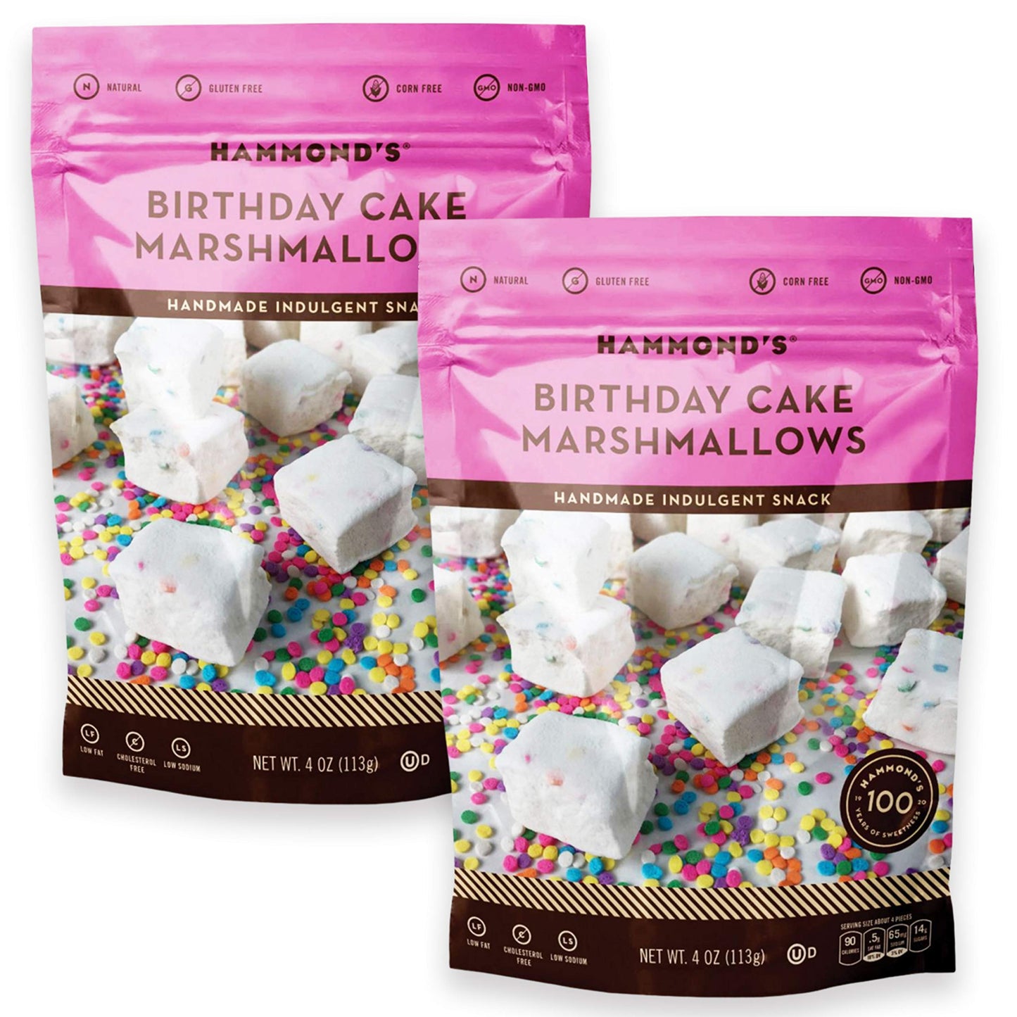 Hammonds Candies Gourmet Marshmallows - Birthday Cake, Gluten-Free, Kosher, Pack of 2