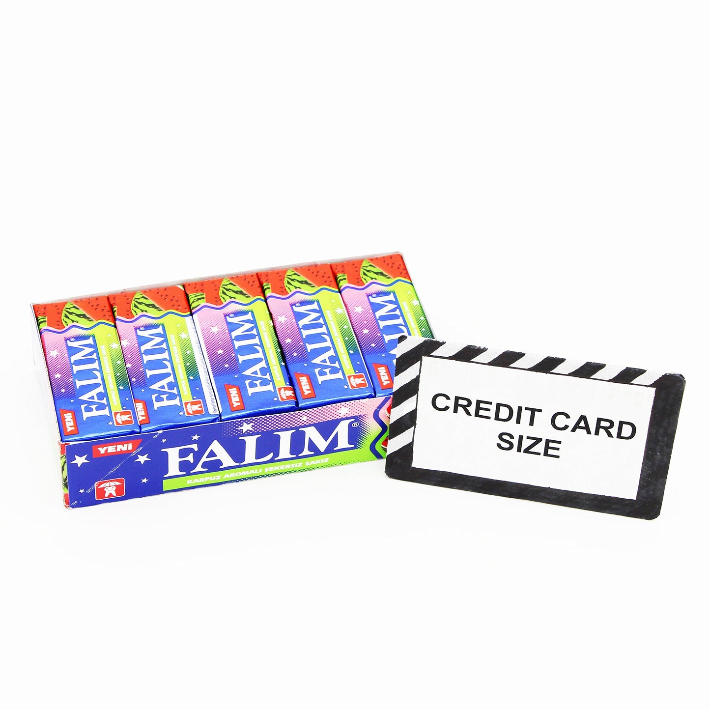 Falim Sugarless Plain Gum Watermelon Flavored, (20 Pack (100 Pieces))