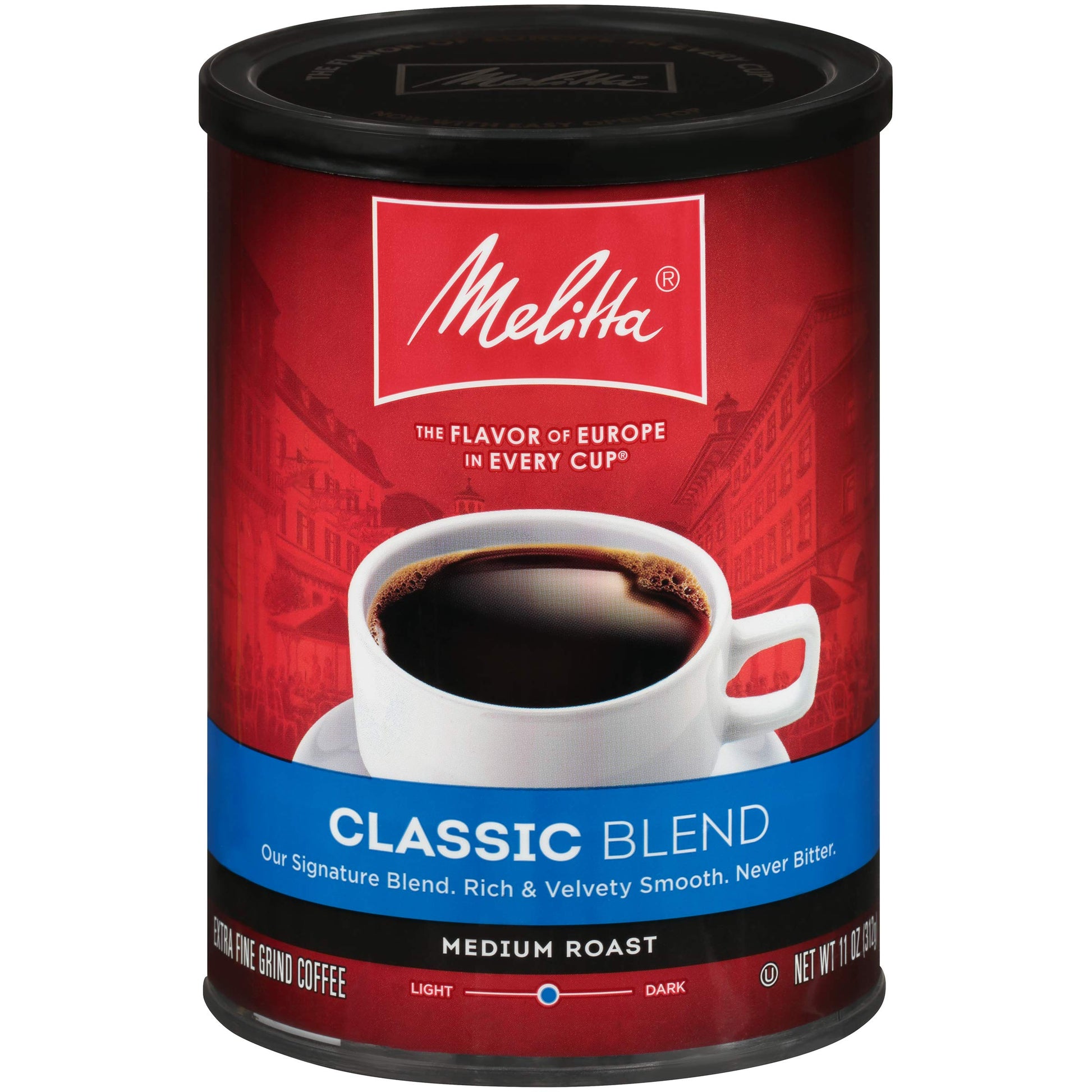 Melitta Coffee Medium Roast Extra Fine Grind, Classic Blend, 11 Ounce