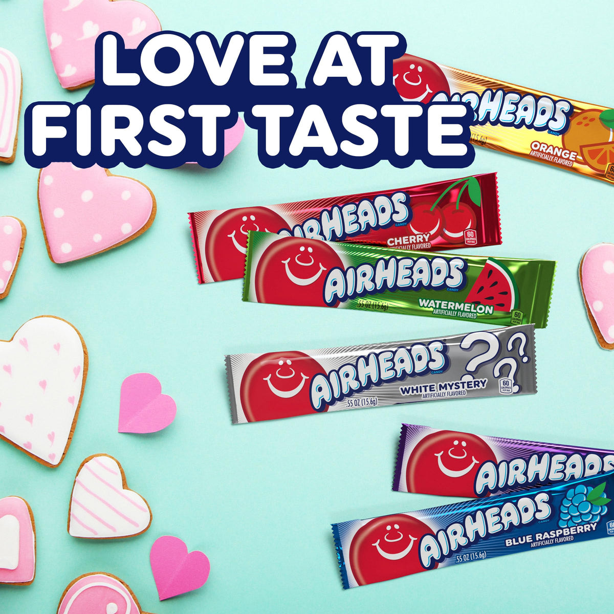 Airheads Candy, Valentine'S Day Assorted Flavors Exchange Box - Includes 26 Mini Bars & Cards