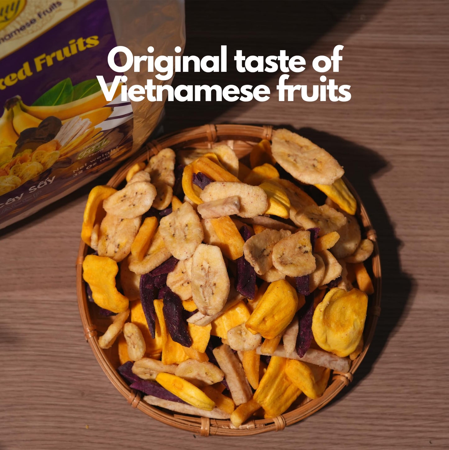 NAM HUY Dried Mixed Fruit Snacks, Vegan, No Added Sugar, 32 Oz