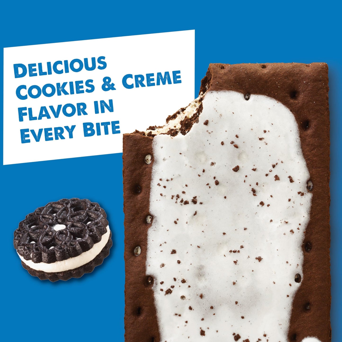 Pop-Tarts Frosted Cookies and Creme Toaster Pastries, 13.5oz Box (8 Pack)