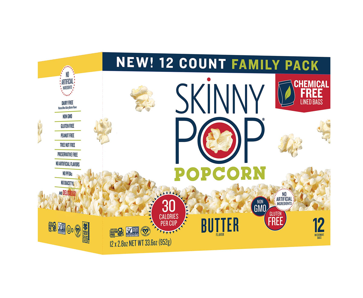 Skinnypop Butter Microwave 2.8 Oz, (Pack Of 12)