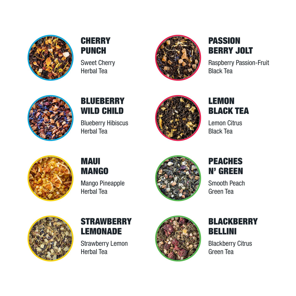 Tiesta Tea Iced Tea Sampler Set, Assorted Loose Leaf Blends, 6.2 oz, Model 80016