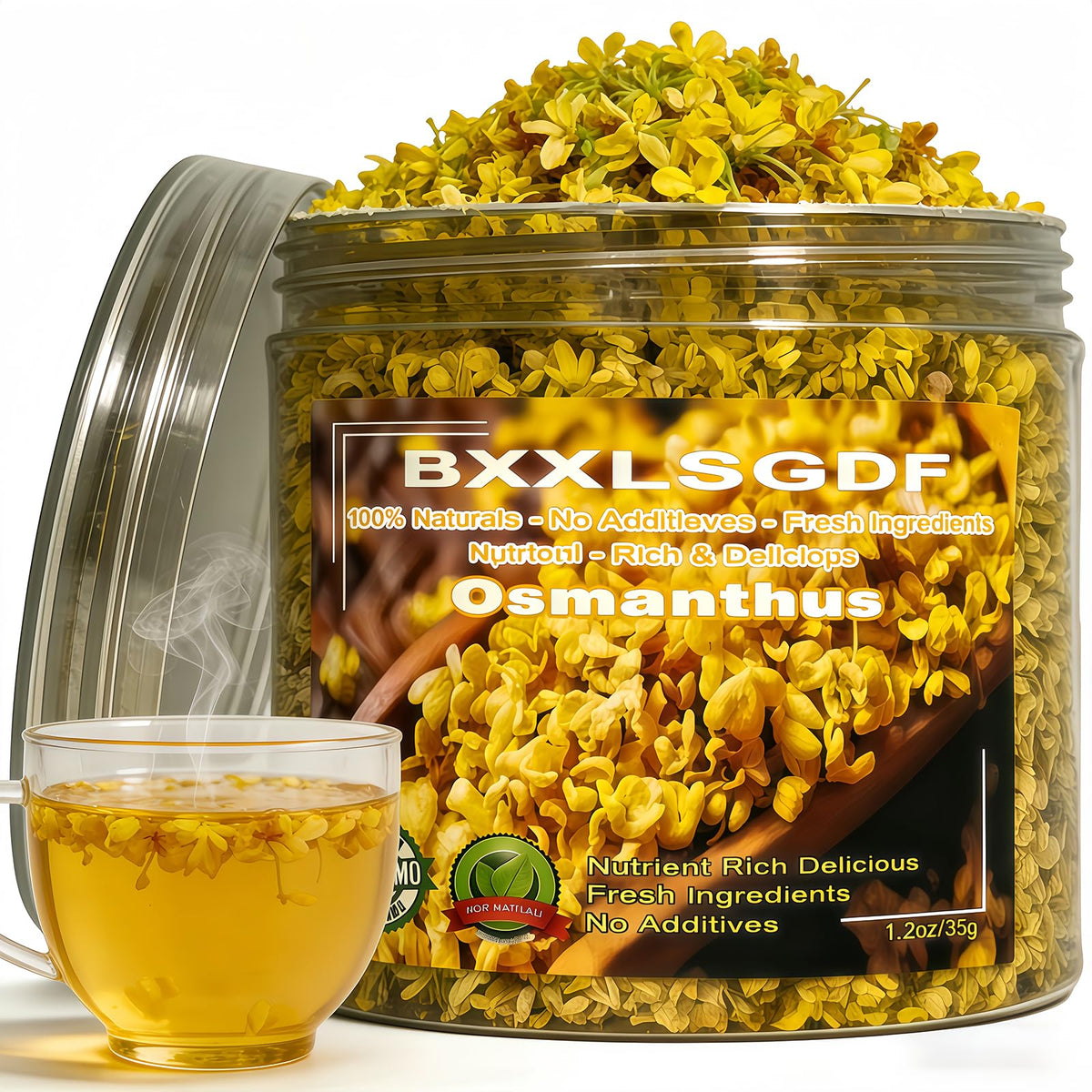 Dried Osmanthus Flowers - Fragrant Loose Leaf For Tea  Baking & Infusions - Top-Grade Grade - 1.2 Oz 35 G