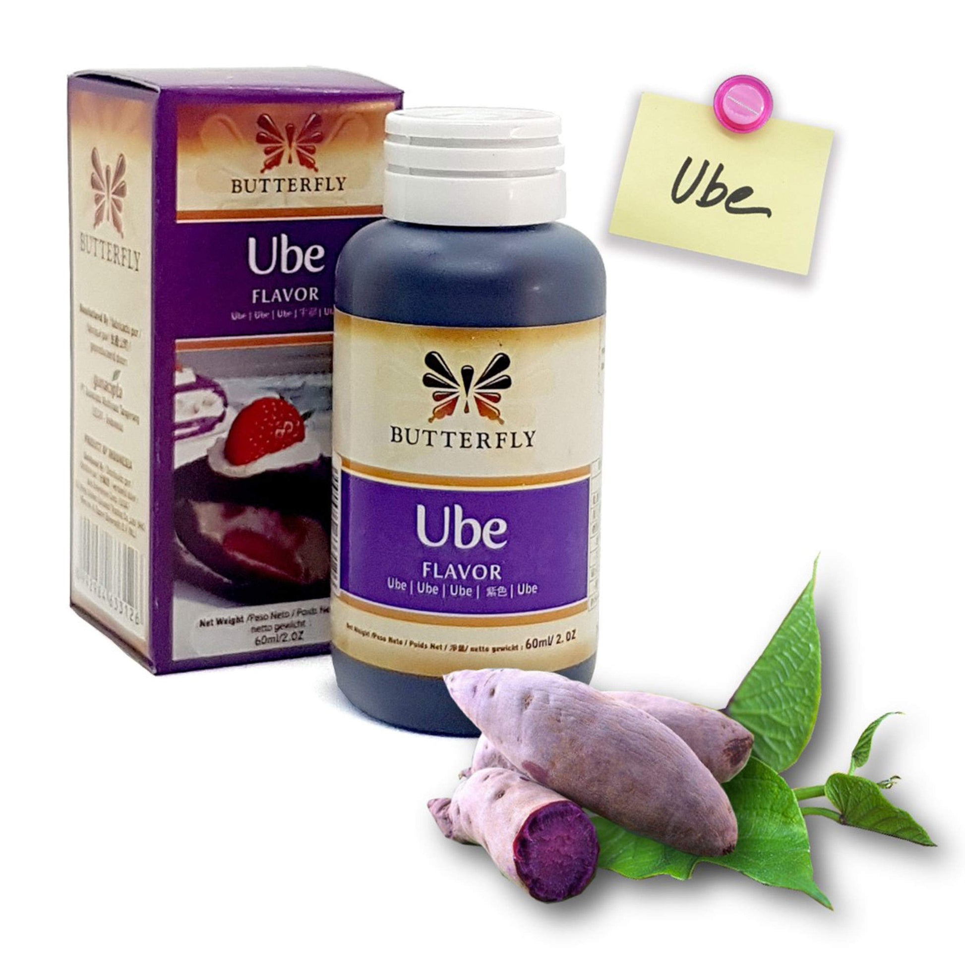 Ube Butterfly Ube Purple Yam Flavoring Paste Extract - 2.03 Fl Oz with Mini Refrigerator Magnet