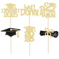 Gyufise 24Pcs Congrats Grad 2025 Cupcake Toppers Glitter 2025 Graduation Done Diploma Cupcake Picks Class Of 2025 Cupcake Decora