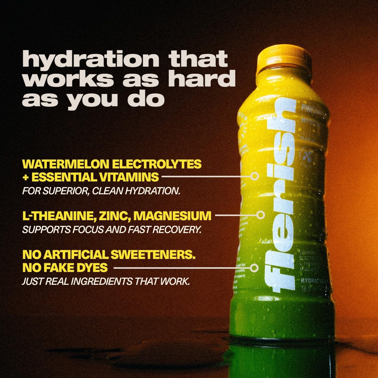 Flerish Enhanced Hydration Drink | Watermelon-Based Functional Beverage With Electrolytes | Magnesium & L-Theanine | No Artificial Sweeteners | 35 Calories (Variety, 12-Pack, 16 Fl Oz)