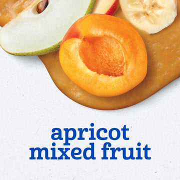 Gerber 2Nd Foods Apricot Mixed Fruit Pureed Baby Food, 4 Ounce Tubs, 2 Count (Pack Of 8)
