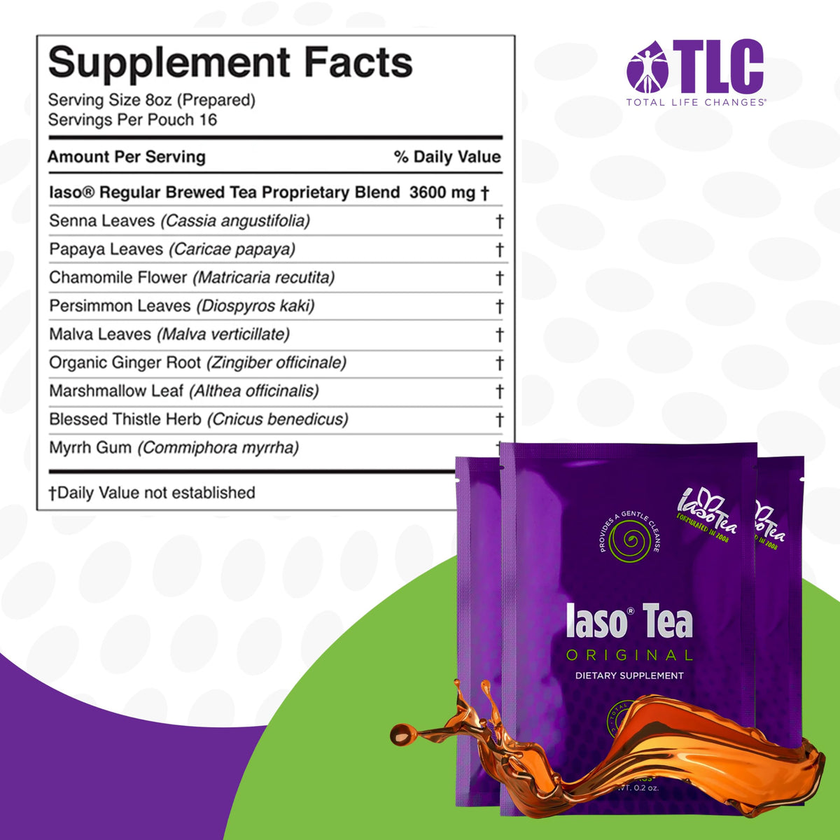 IASO Instant Tea - TLC Cleansing Drink Formula, 10 Sachets (5 Packs), 2 Count
