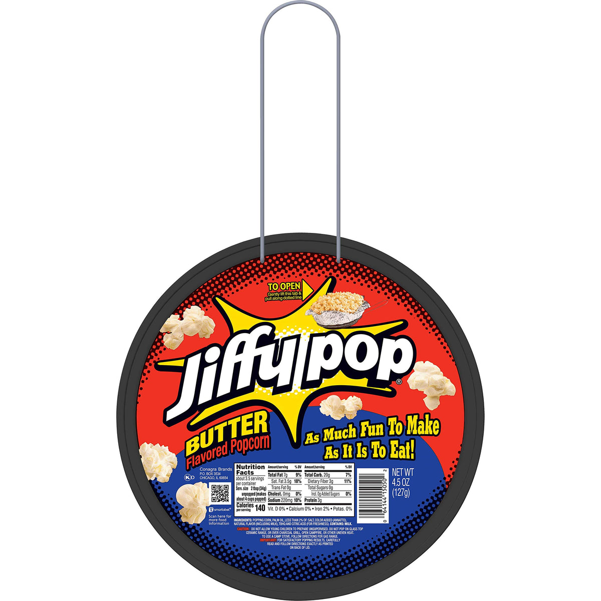 Jiffy Pop Butter-Flavored Popcorn, 4.5-Ounce Units (Pack Of 24)