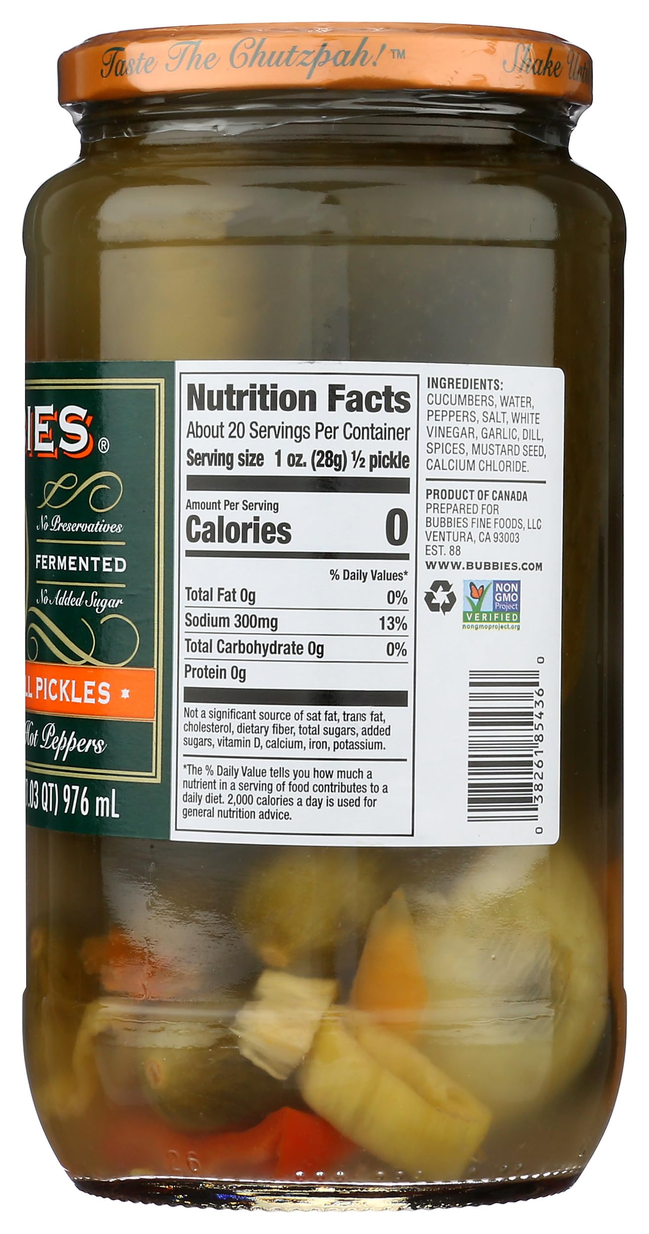 Bubbies Spicy Kosher Dill Pickles