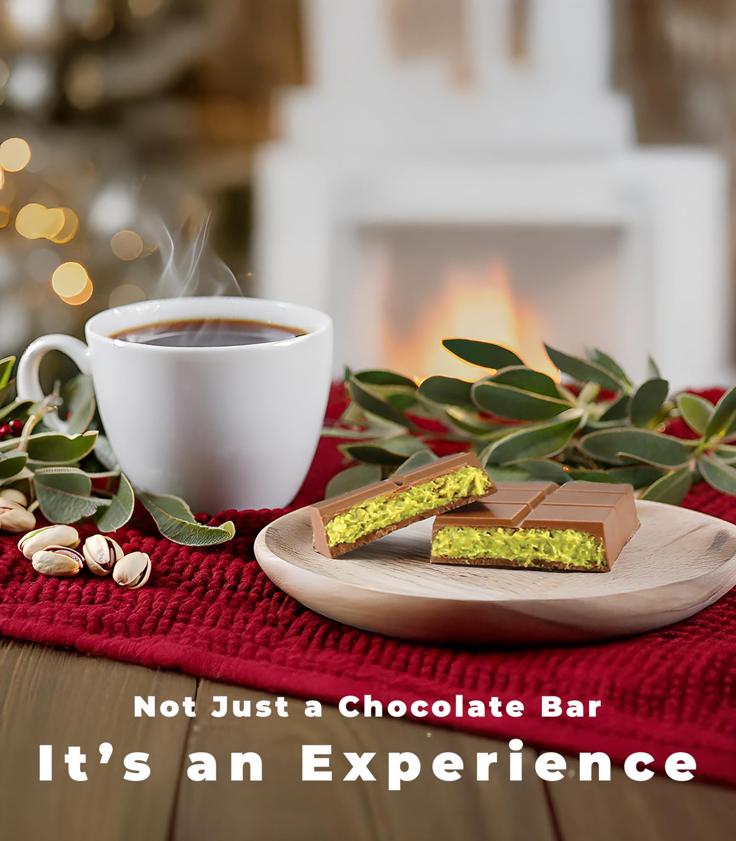 Uniqbite Dubai Chocolate Bar Pistachio, 4 Pack, Milk Chocolate Bar With Pistachio Cream And Kataifi (Total 12.68 Oz - 360G)