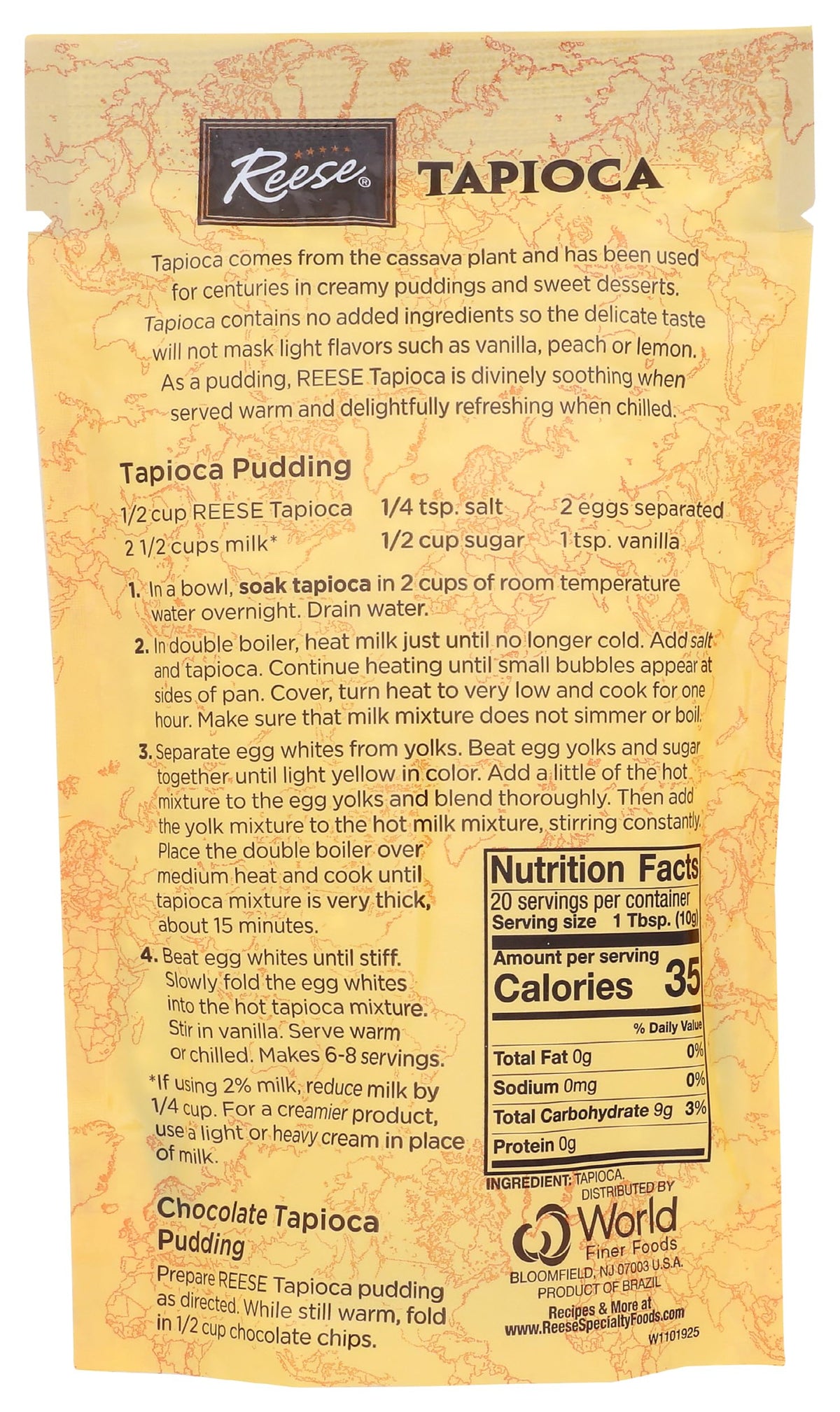 Reese Large Pearl Tapioca, 7 Ounce (Pack of 6), Model 68074