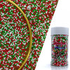 Edible Red & Green & White Pearl Sugar Sprinkles Candy 2mm Mini Pearls Cake Decorations Cupcake Toppers Cookie Decorating Perfec