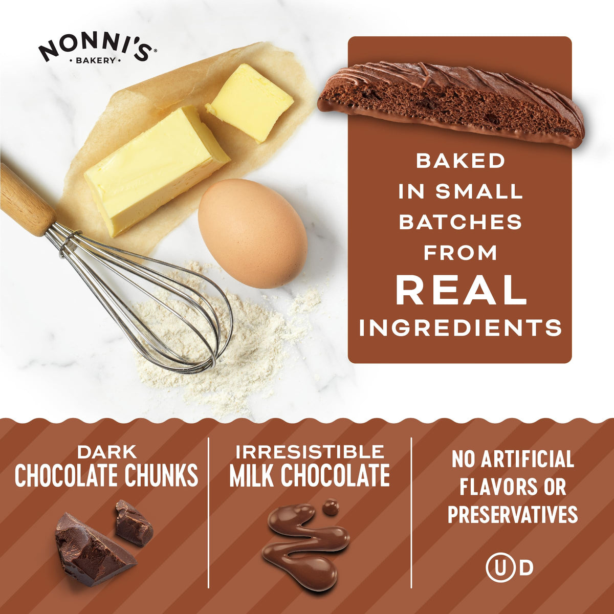 Nonni'S Triple Chocolate Biscotti Italian Cookies - 6 Boxes Triple Chocolate Italian Biscotti Cookies W/Dark Chocolate - Biscott