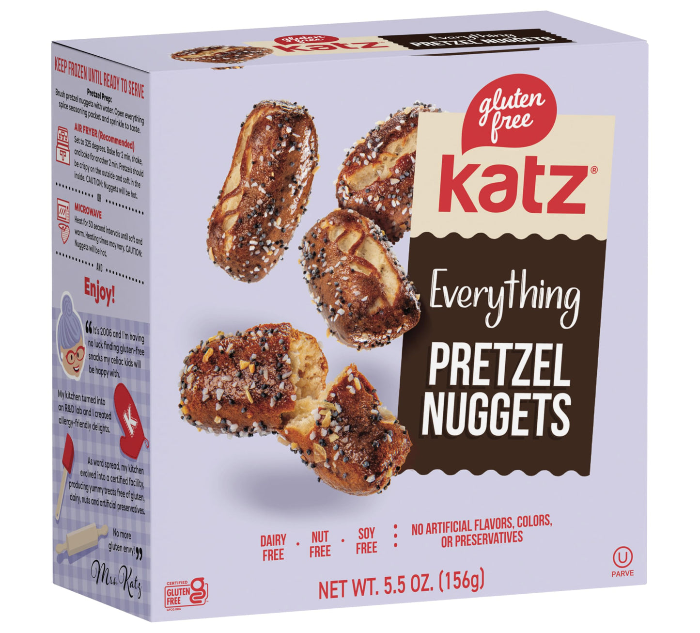 Katz Gluten Free Everything Soft Pretzel Nuggets Case of 6