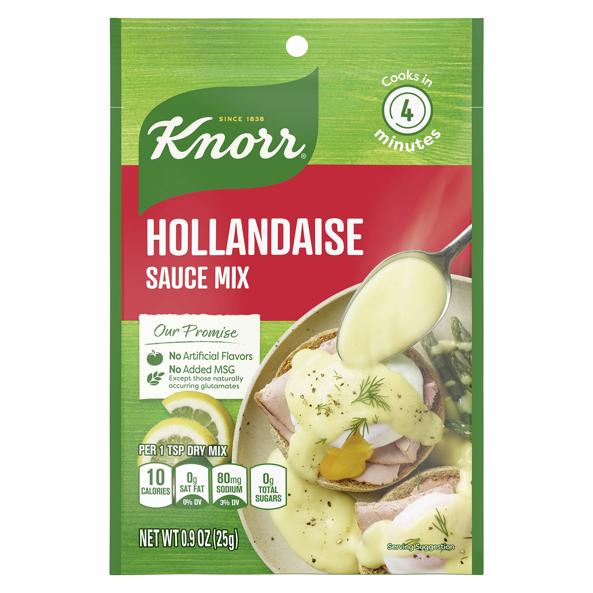 Knorr Sauce Mix Hollandaise Sauce, No Artificial Flavors, Pack of 24, 0.9 Ounce