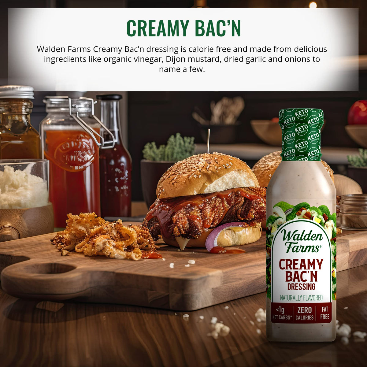 Walden Farms, Dressing, Creamy Bacon, 12 oz