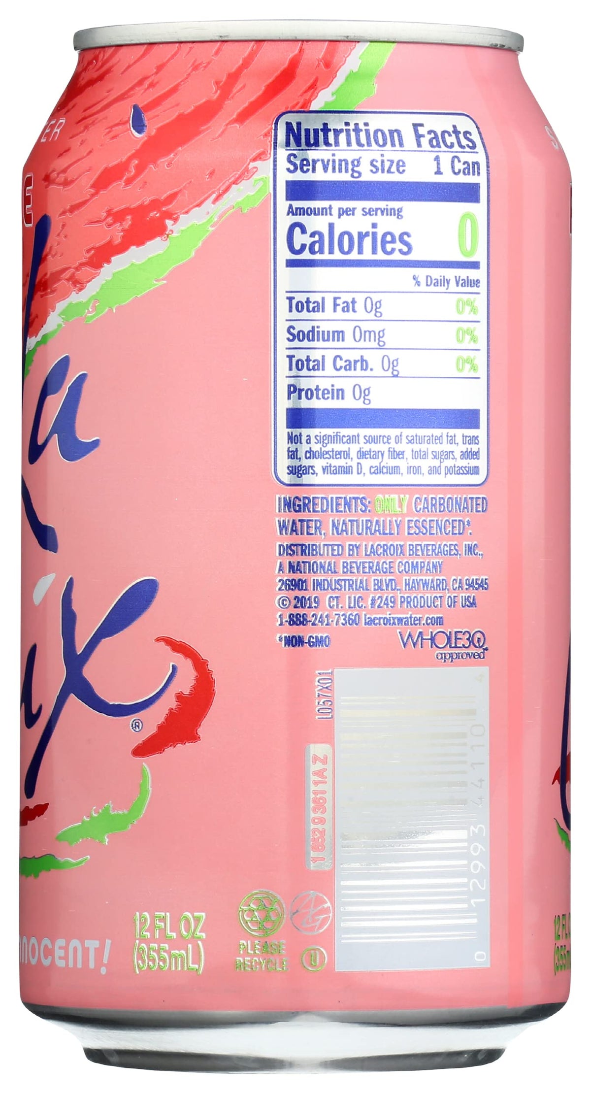 La Croix Watermelon Sparkling Water, 12 Fz