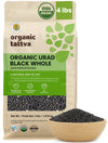 Organic Tattva Black Urad Dal Whole (4 lbs) - Black Lentils Organic, Gluten Free, Vegan & Kosher - Unpolished Gram Beans Lentils