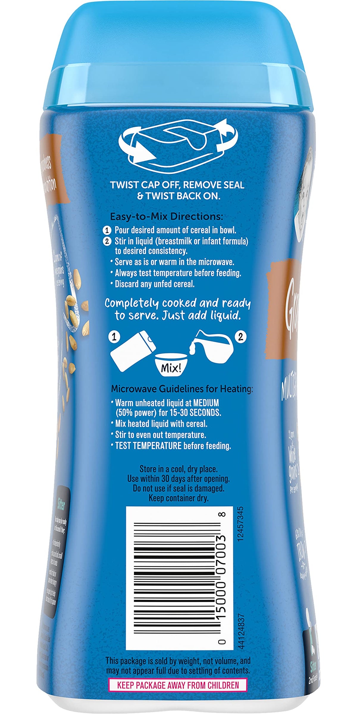 Gerber 2Nd Foods Baby Cereal, Multigrain, 8 Oz (Pack Of 3)