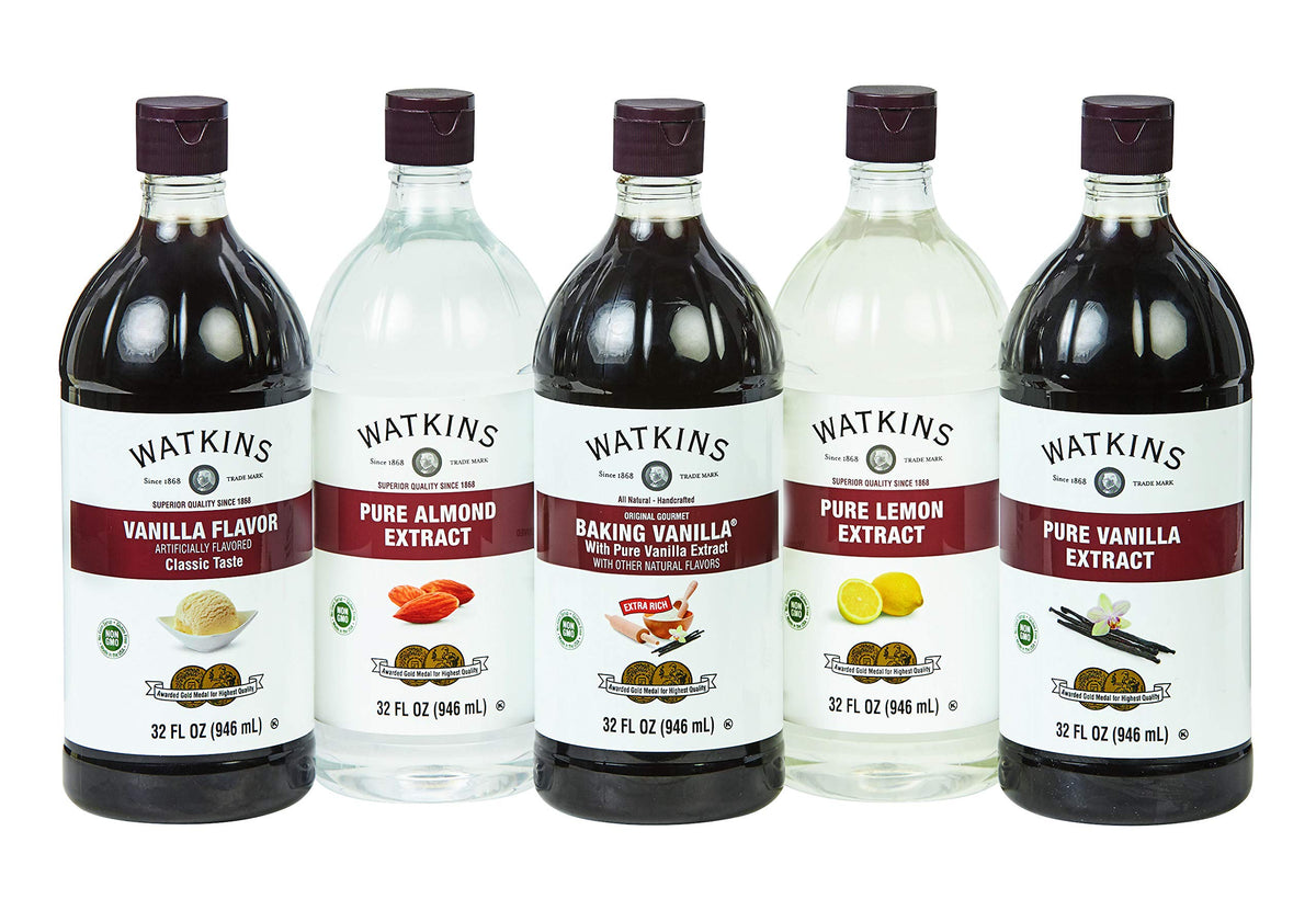Watkins Pure Vanilla Extract with Madagascar Vanilla Beans, Non-GMO, 32 Fl Oz