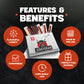 Jerky Gift Basket For Men - 40Pc Jerky Variety Pack Of Beef, Turkey, Chicken & Cheese Snack Sticks - High Protein Healthy Snack
