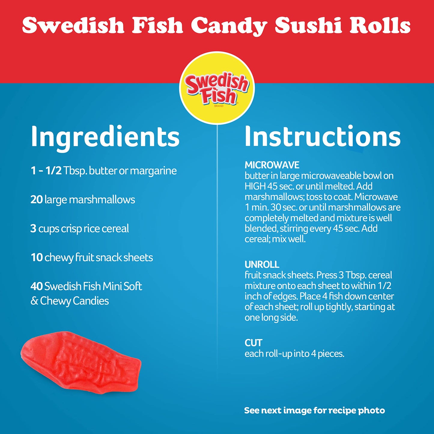 SWEDISH FISH Mini Red, White & Blue Soft & Chewy Candy, Bulk Candy, 4 - 1.8 lb Bags