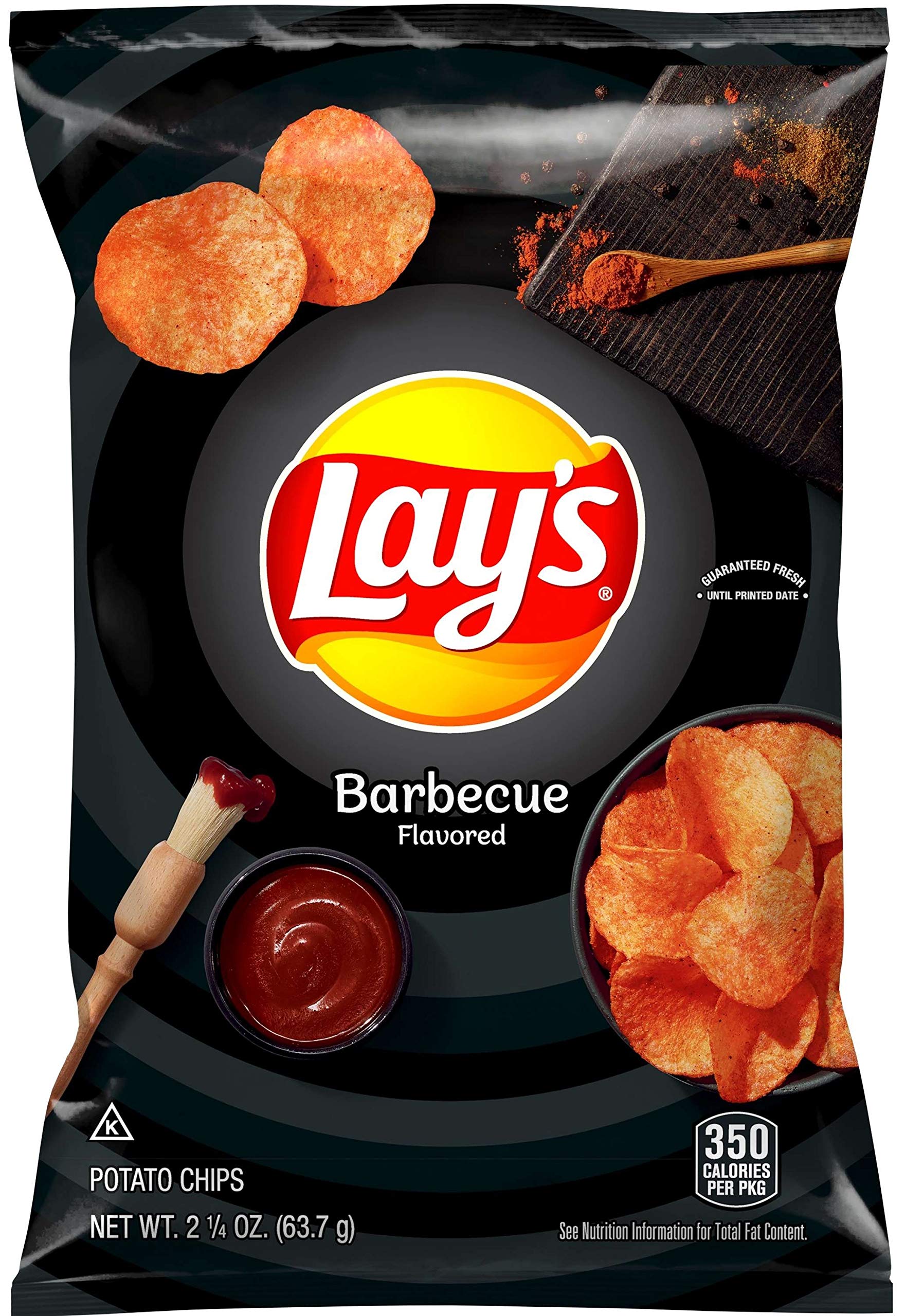 Lays BBQ Potato Chips, 2.25 Ounce - 24 per case.