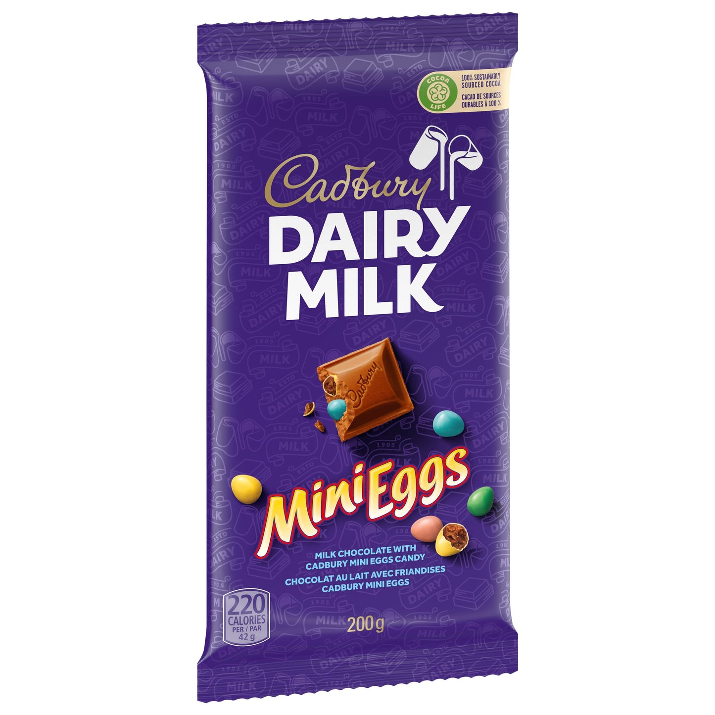 Dairy Milk Chocolate With Mini Eggs Bar, 200G/7Oz