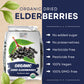 Dried Elderberries Organic 1 Lb Bulk Bag (6-Pack) - Usda Certified, Non-Gmo Sambucus Nigra, Whole Dried Elderberry - Natural, No