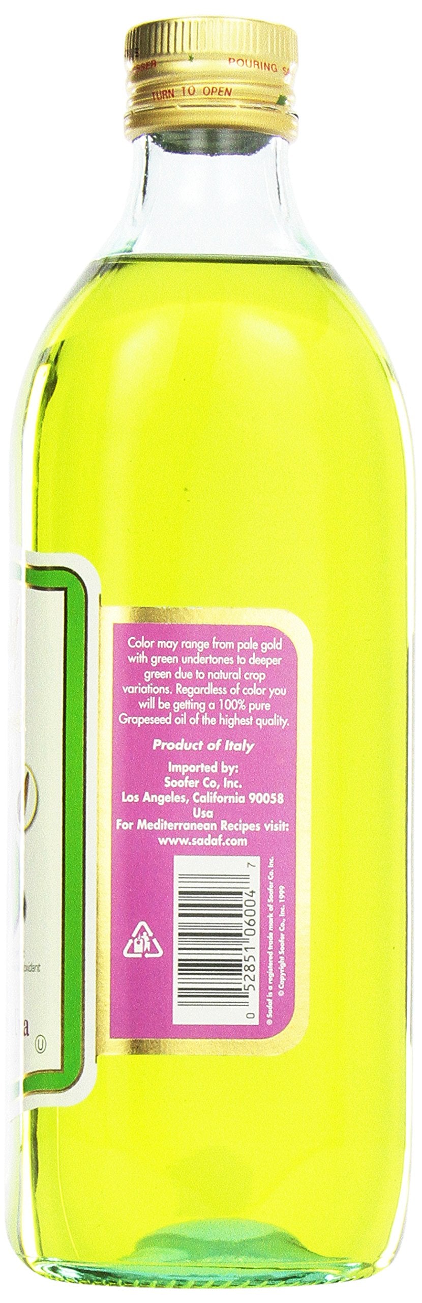 Sadaf G seed Oil - Healthy Cooking Oil, High smoky aroma Point, 33.8 Fl Oz, Yellow, Model 052851060047