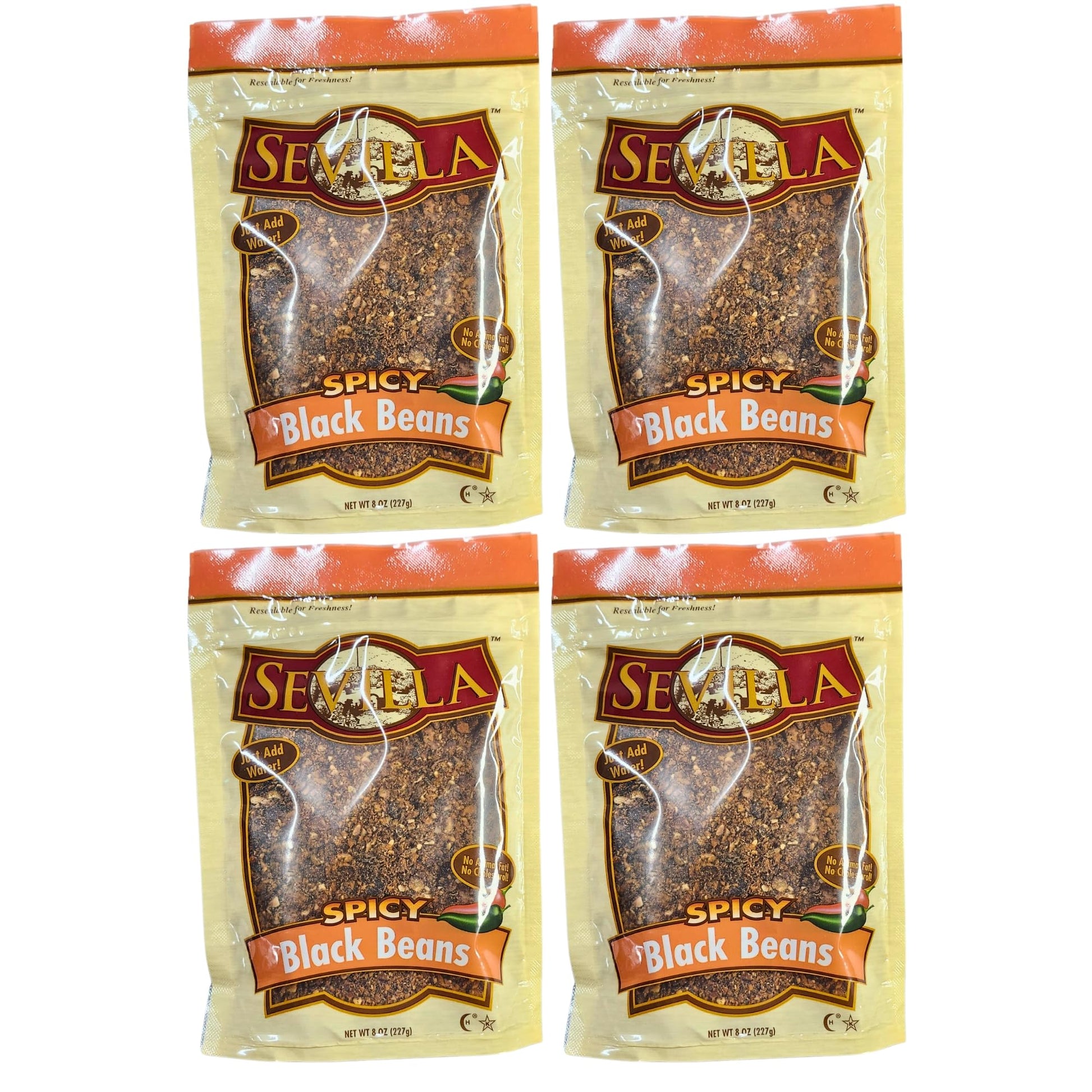 Generic Redfried Beans Dehydrated 8 oz (4 PACK) Fast Cooking! (8 Ounce (Pack of 4), Spicy Black Beans)