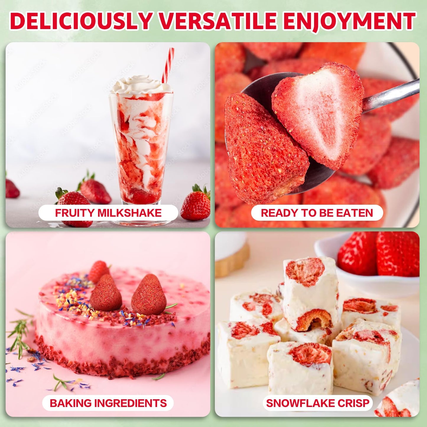 Whole Freeze-Dried Strawberries - 16 Oz / 1 Lb / 454G | Single-Ingredient | Select Harvest Freeze-Dried Fruit In Bulk | No Sugar