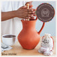 Handcrafted Mexican Hot Chocolate Jug by Verve CULTURE, Clay Chocolatera, Gifts for Friends and Family, Kitchen Gifts, Handwash