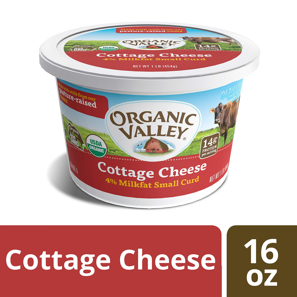 Organic Valley Organic Small Curd Cottage Cheese, 16 oz