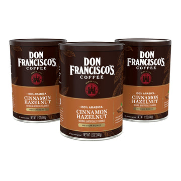 Don Francisco'S Cinnamon Hazelnut Flavored Ground Coffee (3 X 12 Oz Cans)