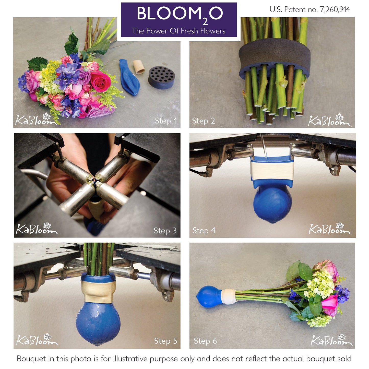 Kabloom Flowers - The Ultimate Purple Bouquet Of 20 Purple Orchids With Vase .Gift For Birthday, Anniversary, Thank You, Valentine, Mother’S Day Fresh Flowers
