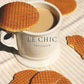 Le Chic Patissier 150 Caramel & Vanilla Stroopwafels Soft Toasted Pack of 15 (11.11oz each) Original Dutch Caramel Waffle Recipe