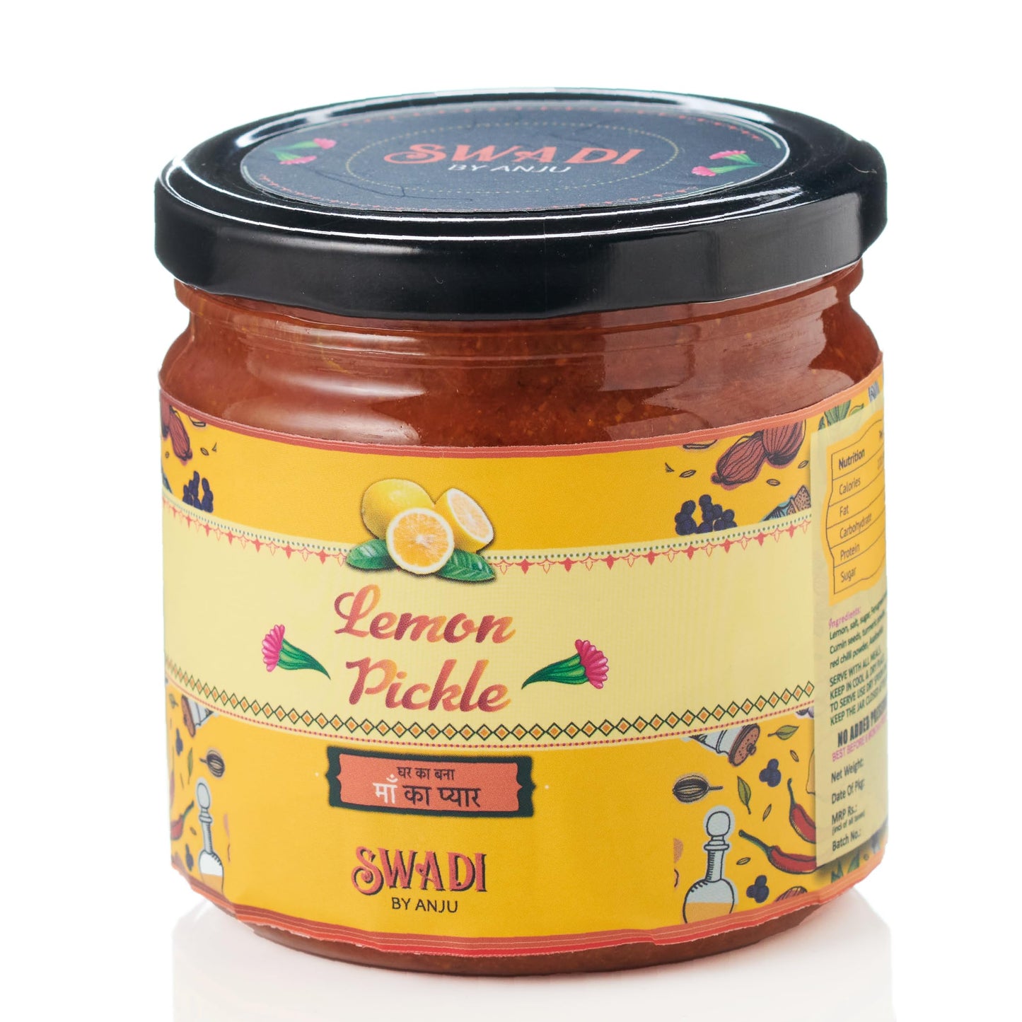 'Swadi By Anju'' Homemade Rajasthani Nimbu Ka Achar | Oil-Free & Vinegar-Free Sweet-Sour Lemon Pickle | Natural Lemon Pickle Wi