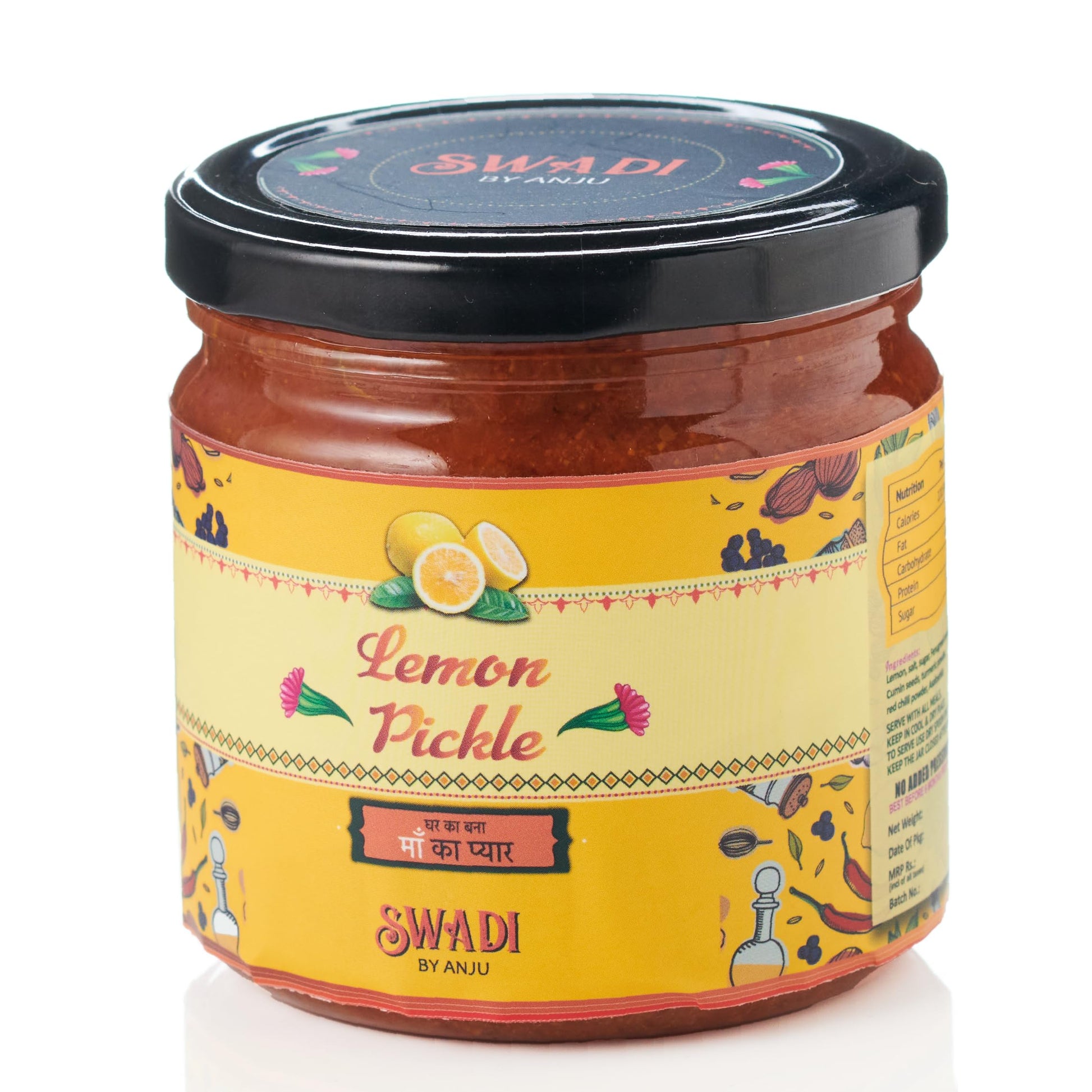 'Swadi By Anju'' Homemade Rajasthani Nimbu Ka Achar | Oil-Free & Vinegar-Free Sweet-Sour Lemon Pickle | Natural Lemon Pickle Wi
