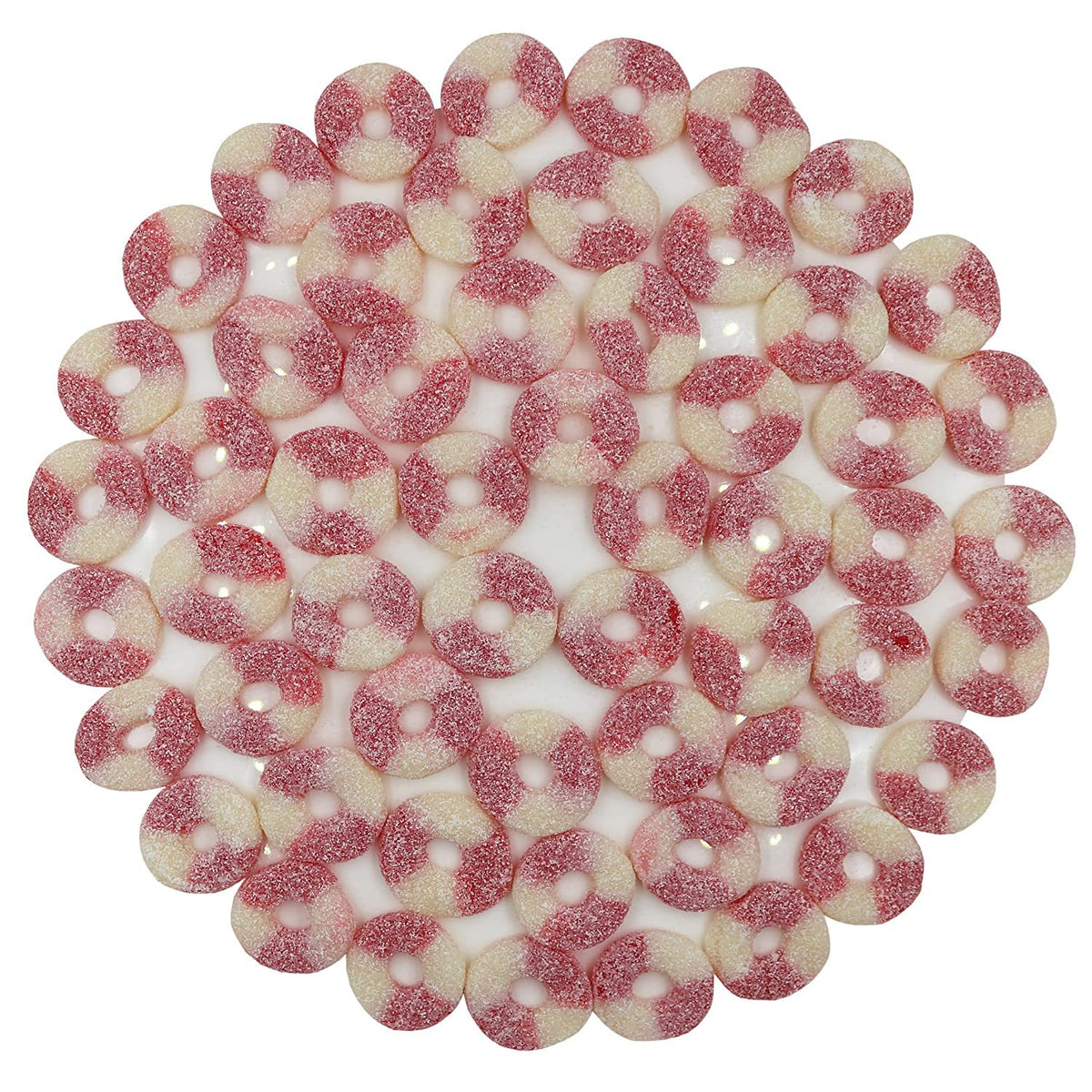 Firstchoicecandy Gummy Rings (Sour Mini Strawberry, 2.2 Pound (Pack Of 1))