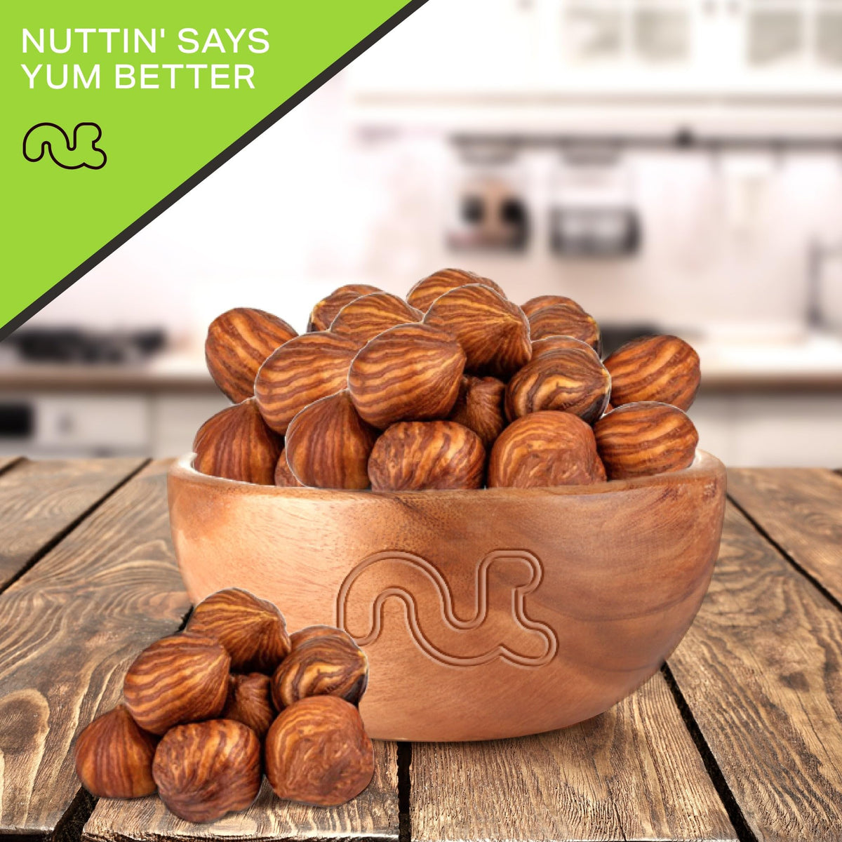 Nut Cravings - Raw Hazelnuts Filberts With Skin - Unsalted, Shelled, (48Oz - 3 Lb) Bulk Nuts Packed Fresh In Resealable Bag - Ko