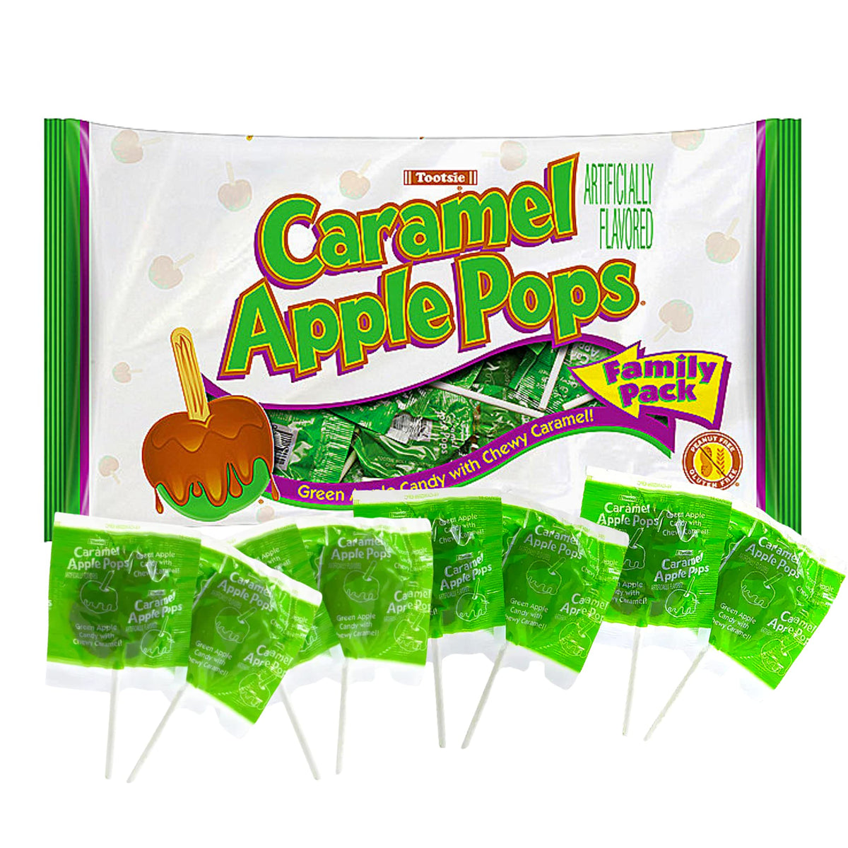 Tootsie Roll Caramel Apple Pops - 20 Count Bag, 12.7 Ounces, Sweet Treats