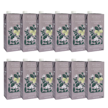 Rishi Tea London Fog Latte, Organic Black Tea Concentrate, 32 Fl Oz (Pack of 12)