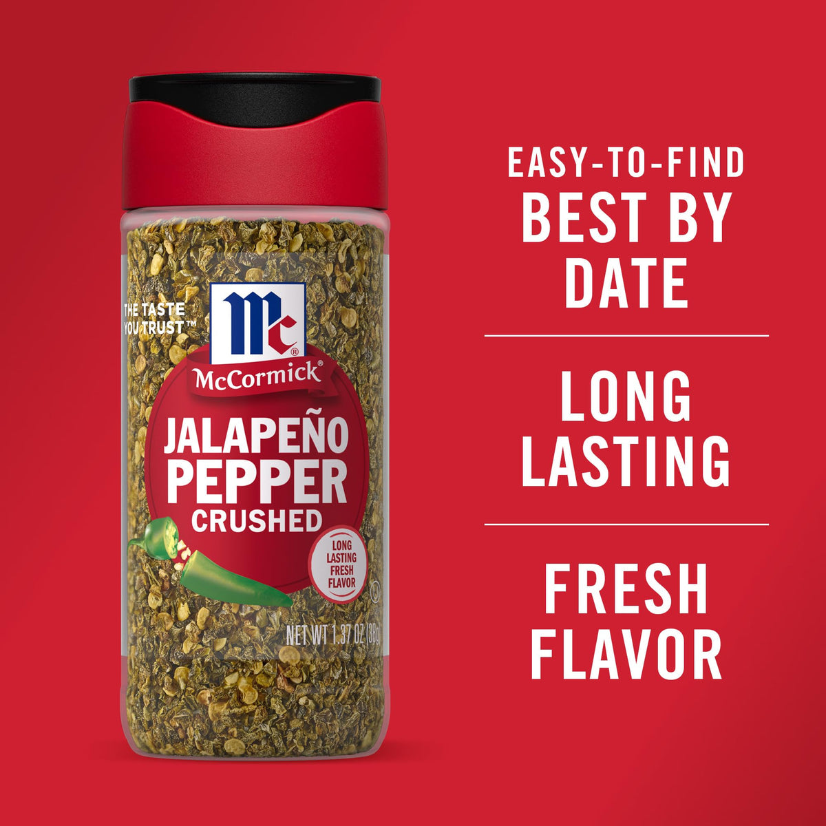 McCormick Crushed Jalapeo Pepper, 1.37 oz (Pack of 2)