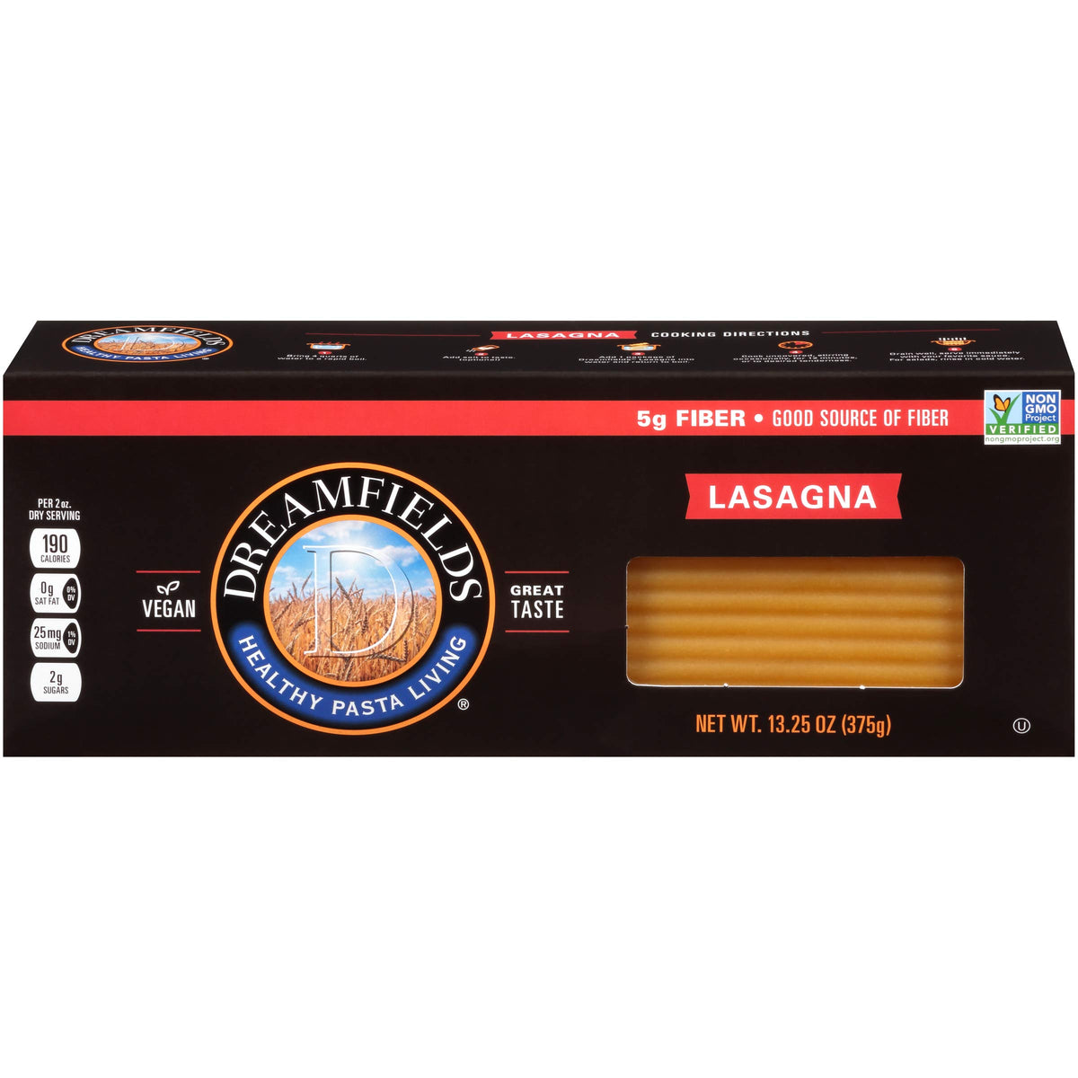 Dreamfields Pasta Dreamfields Healthy Pasta Living Lasagna, 13.25-Ounce Boxes (Pack of 12)