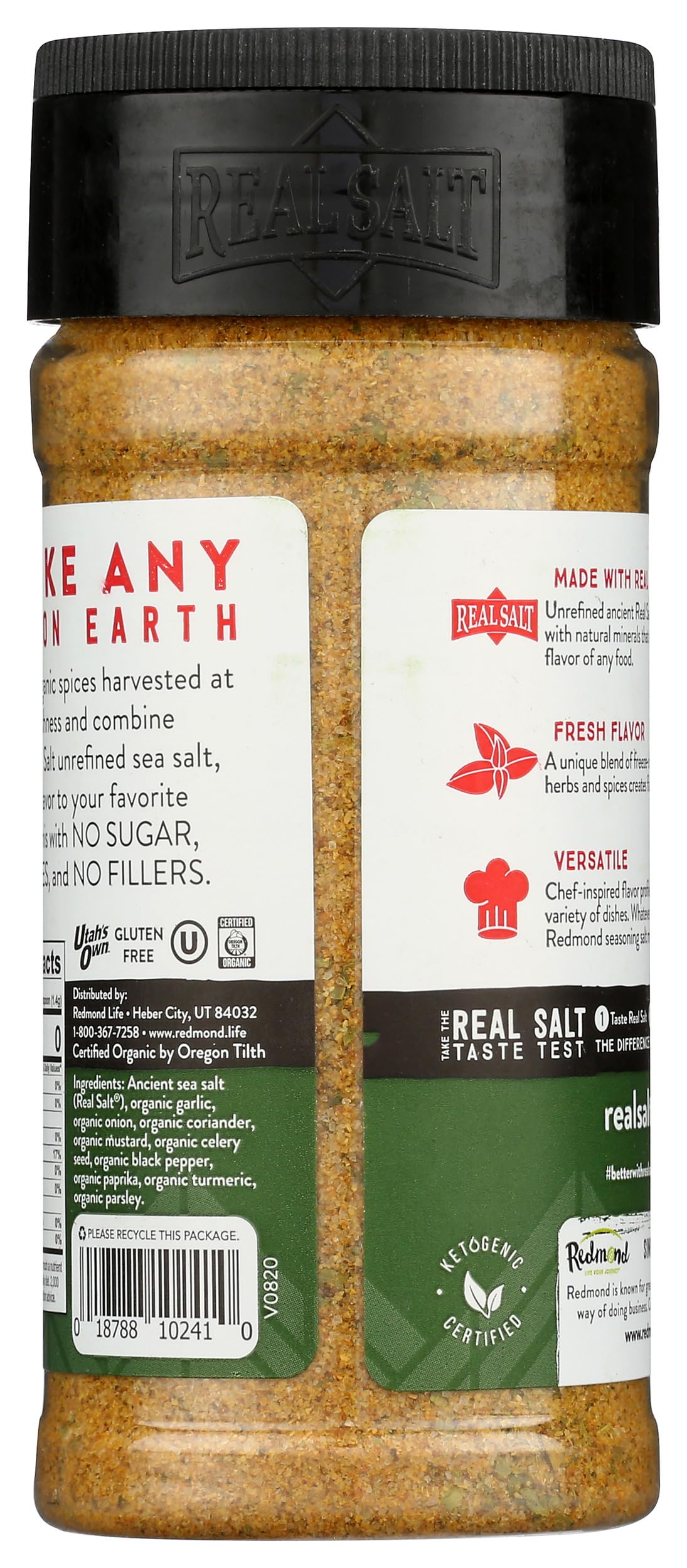 Redmond - Real Salt Seasoning, Natural Unrefined Gluten Free 8.25 Ounce
