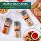 Soeos Spice Seasoning Set Of 3, 5.2Oz(146G), With Integrated Grinders, Salt And Pepper Grinder Set, Pure And Fresh Perfect For Bbq Seasoning Gift Set, Grilling Spice, Herb, Spice & Seasoning Gifts